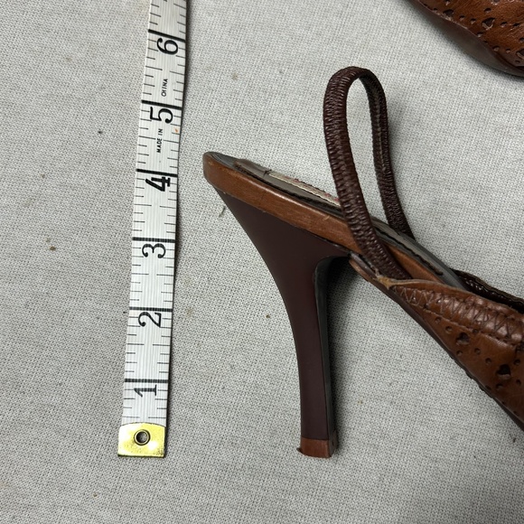 Schultz Women’s Size 8 Brown Leather Slingback Heels B - Picture 5 of 6